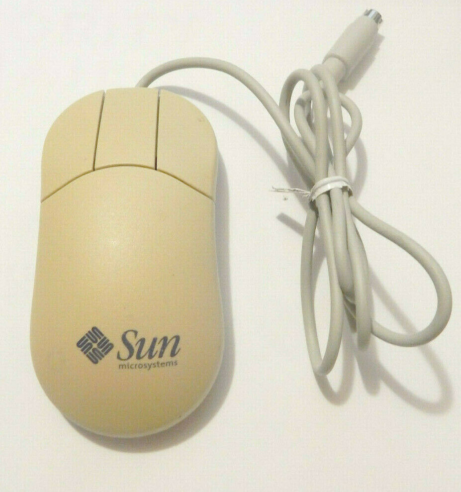 Sun Microsystems Crossbow 370-3631-02 Type 6, 8-Pin Mini-Din Mechanical Mouse 