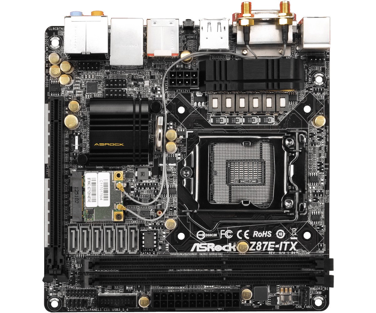 ASRock Z87E-ITX Motherboard Intel Z87 LGA 1150 DDR3 Mini-ITX Core HDMI USB 3.1
