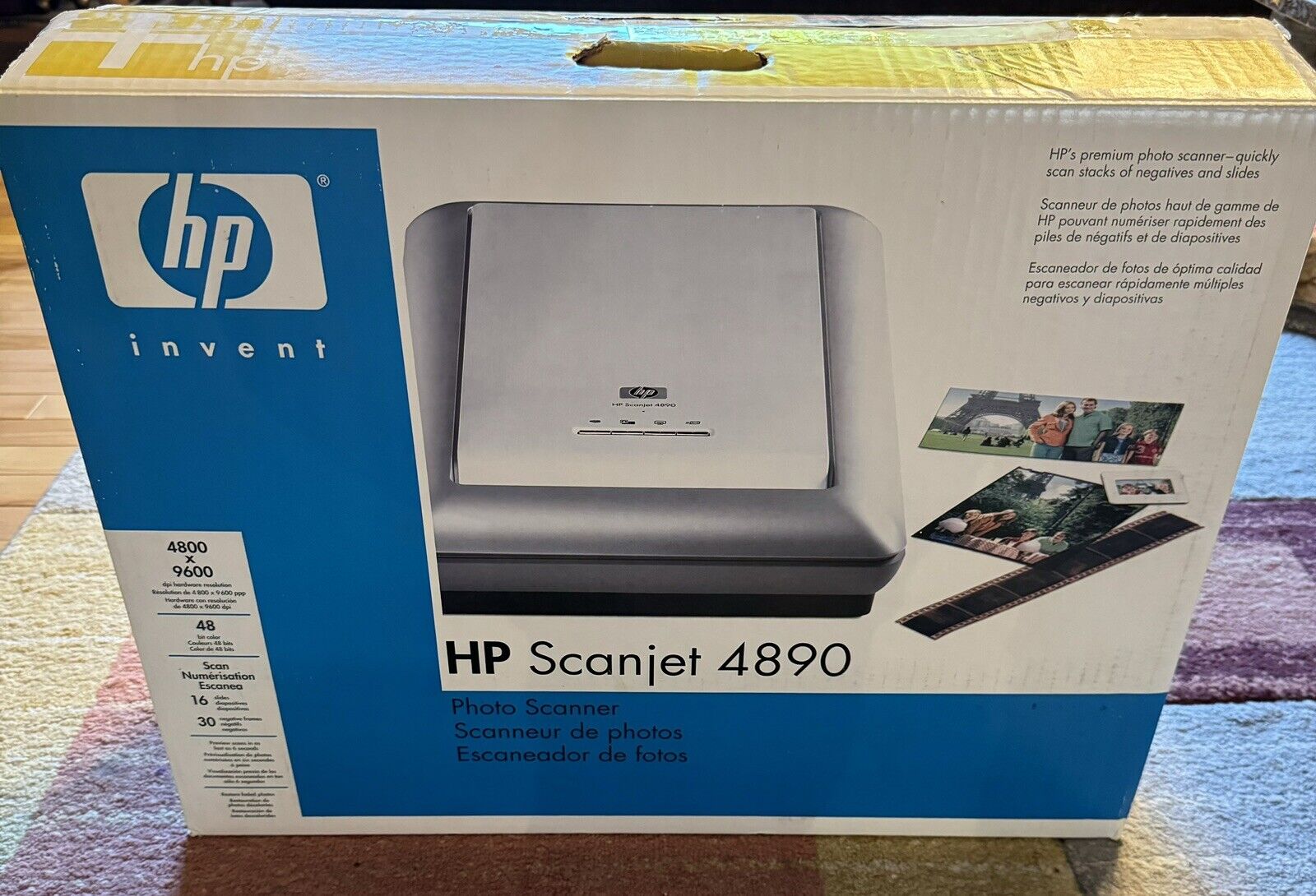 HP INVENT SCANJET 4890 FLATBED SCANNER PHOTO PHOTOGRAPH NEW UNUSED & COMPLETE