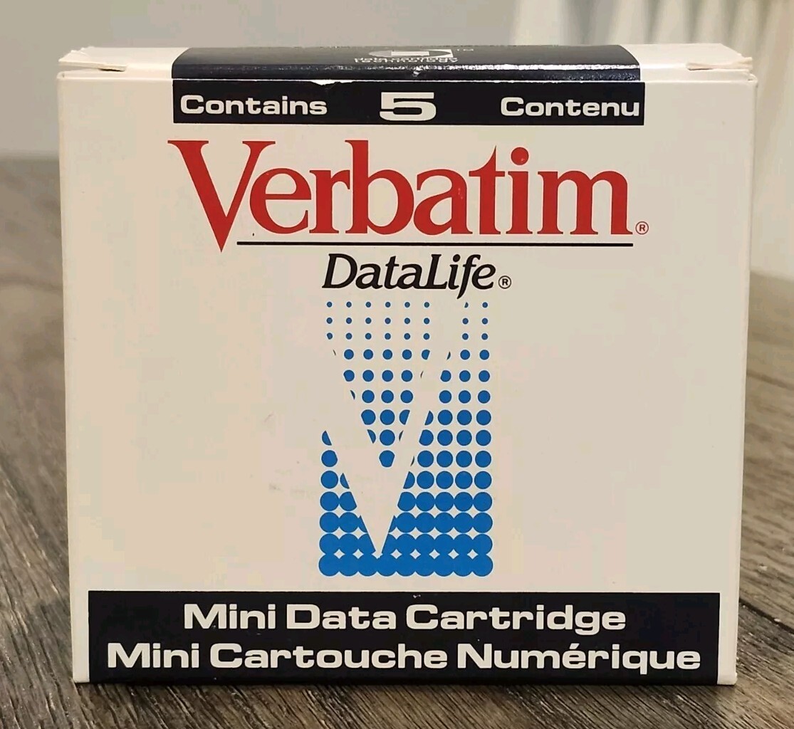 5 Pack Sealed Verbatim DataLife DC2120 QIC Format Mini Data Cartridge 87982