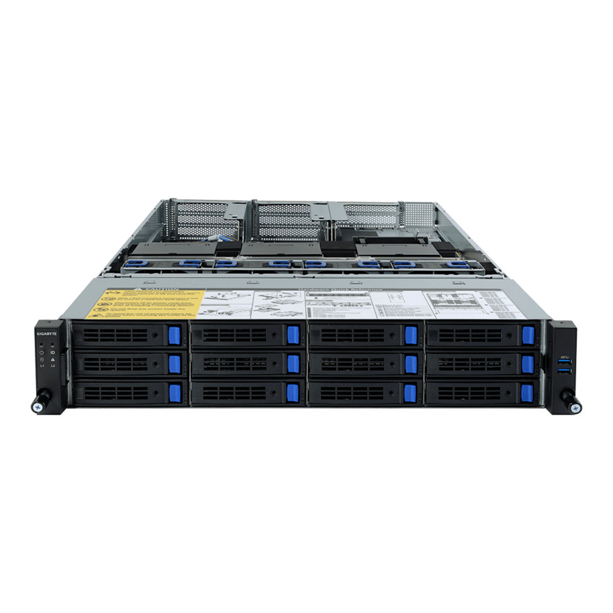 Gigabyte Rack Server R282-Z93+2x EPCY 7302 = 32-Core 12x 3.5" SAS 2x 2000W PSU-