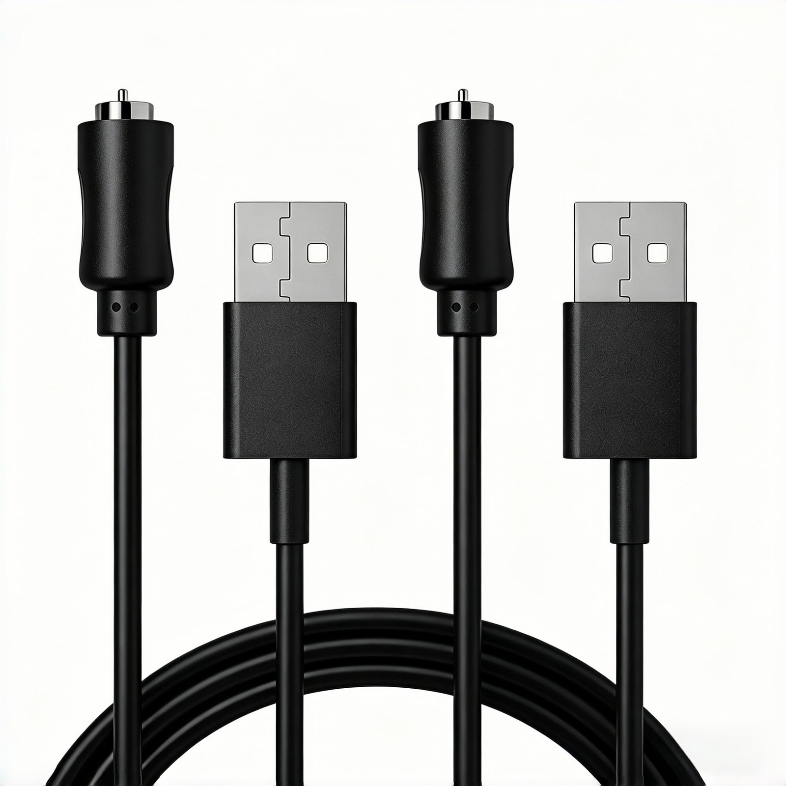 OVECIOPO 2PCS Rose Charger Magnetic Charging Cables USB 2.7 feet, Black