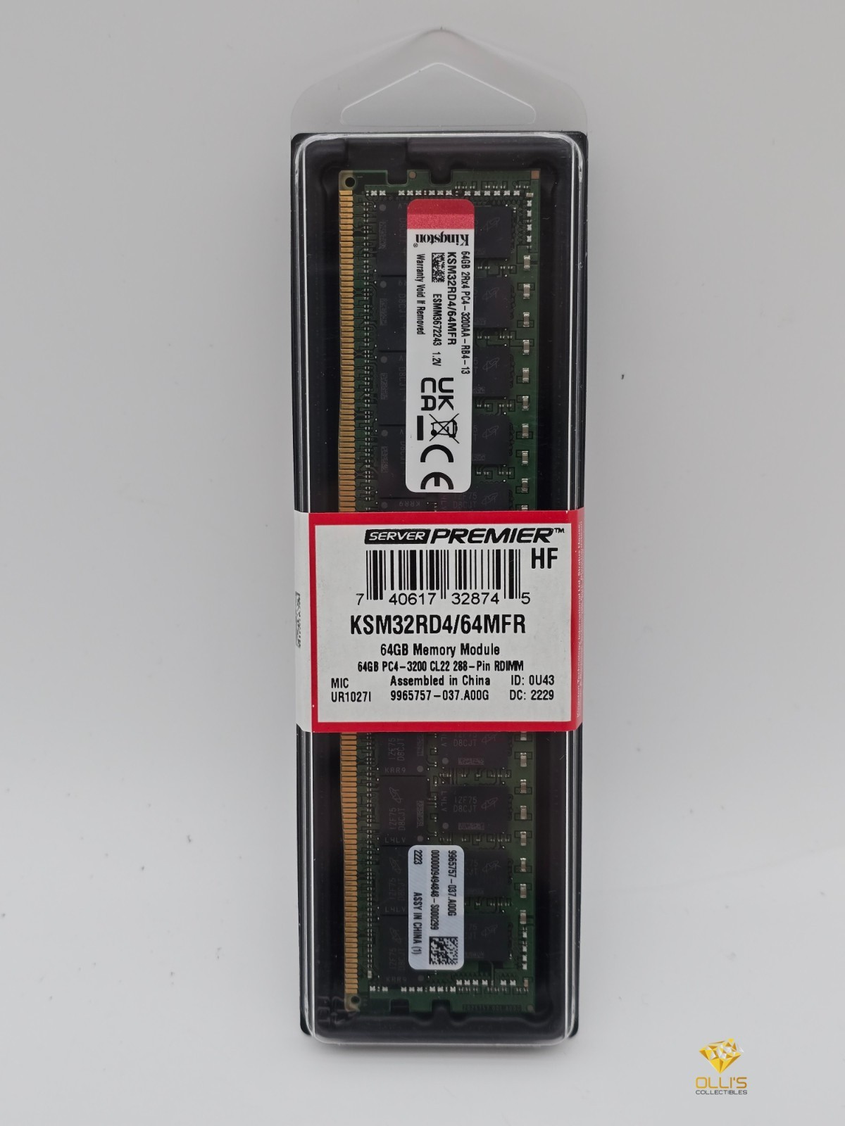 Kingston 64GB Ram Latch Memory Module Server Premier HF KSM32RD4/64MFR PC4