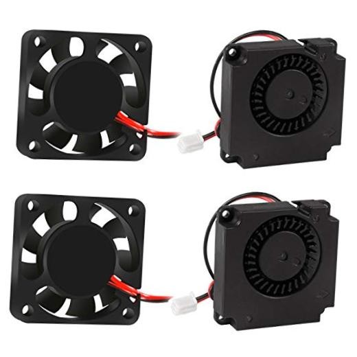 4PCS 3D Printer Brushless Cooling Fan 2PCS square fan +2PCS turbo fan DC 24V