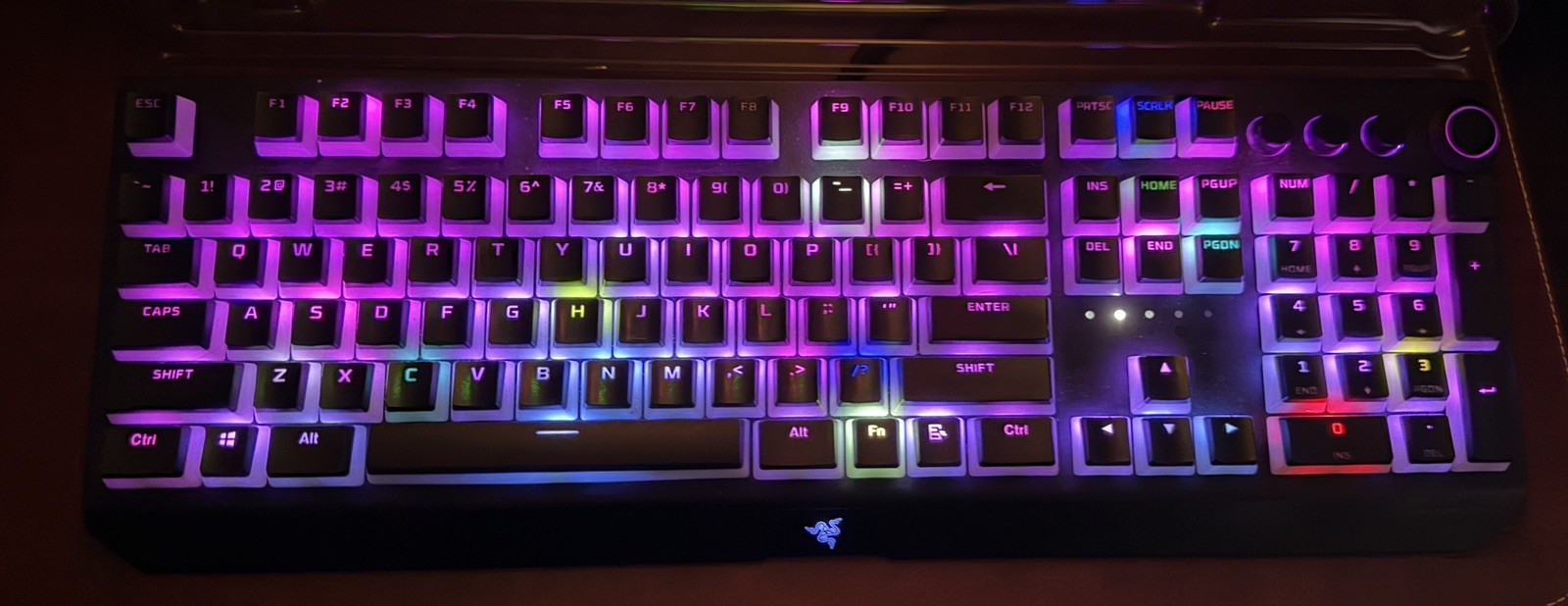 CUSTOM Razer BlackWidow Elite Gaming Keyboard w/Green Switches & Pudding Keycaps