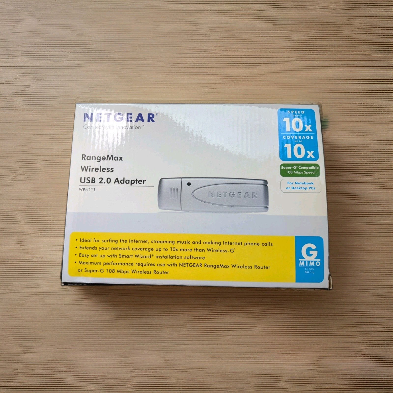Netgear RangeMax WPN111 Wireless USB Wifi Adapter 