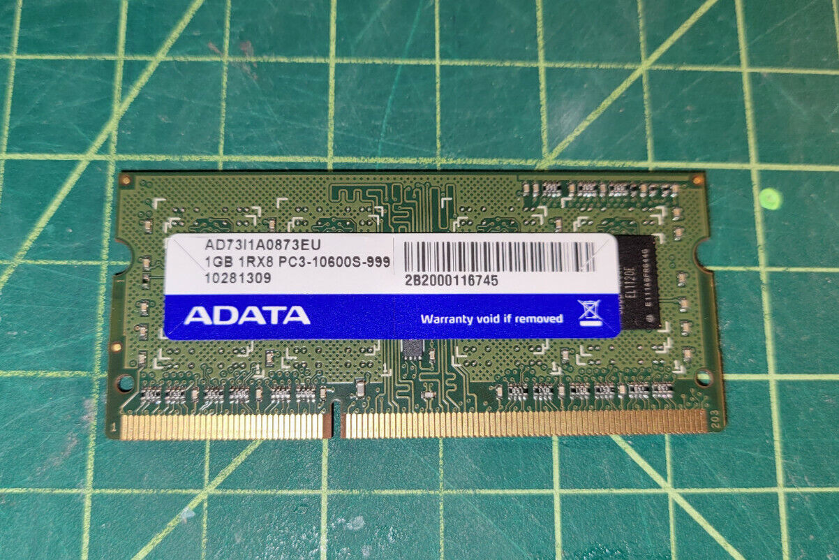 ADATA 1GB PC3-10600S-999 1RX8 Notebook RAM