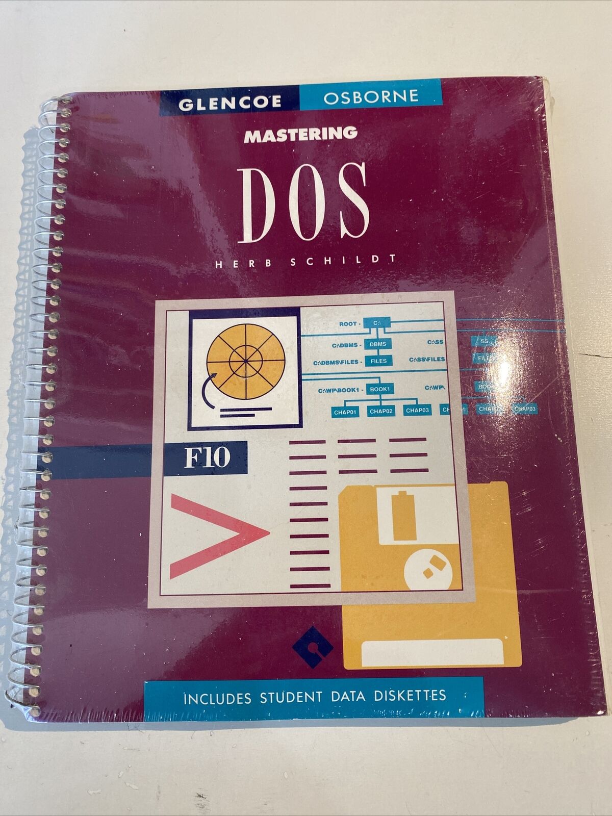 MASTERING DOS, Herb Schildt, Factory Sealed, Disks Included, Vintage Textbook