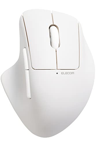 SHELLPHA Wireless Mouse, Bluetooth, Silent, 5-Button Tongue + Tilt Wheel, White