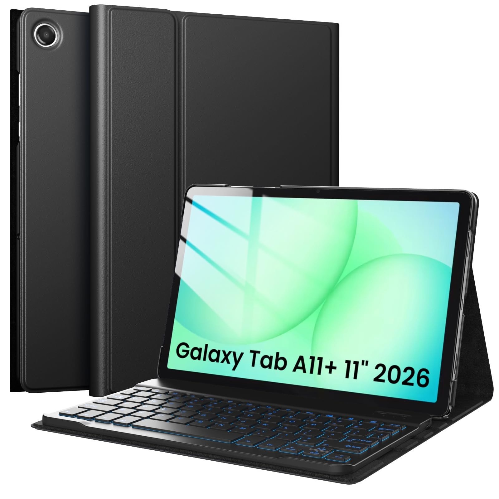 TiMOVO Keyboard Case for Samsung Galaxy Tab A11 Plus/A11+ 2026, Black