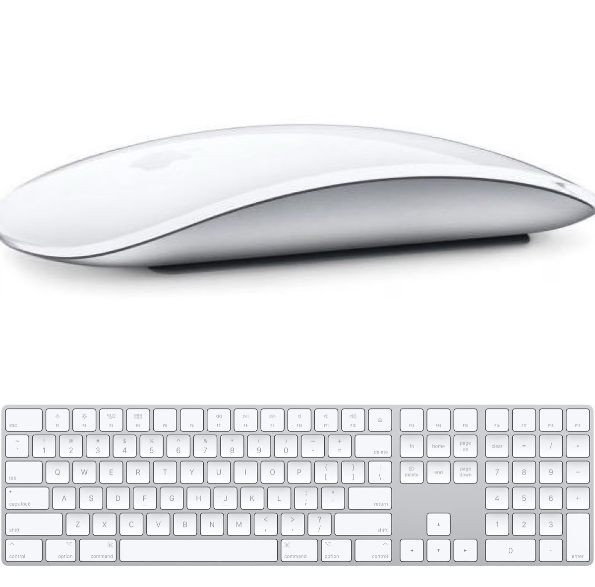Apple Bundle: Magic Keyboard A1843 MK2E3AM/A + Magic Mouse A1657 MQ052LL/A New