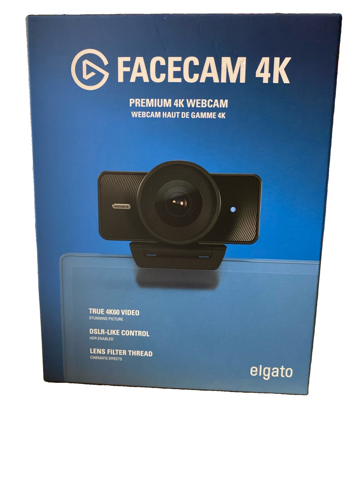 Elgato Facecam 4K, 60 FPS Webcam with DSLR-Like Quality