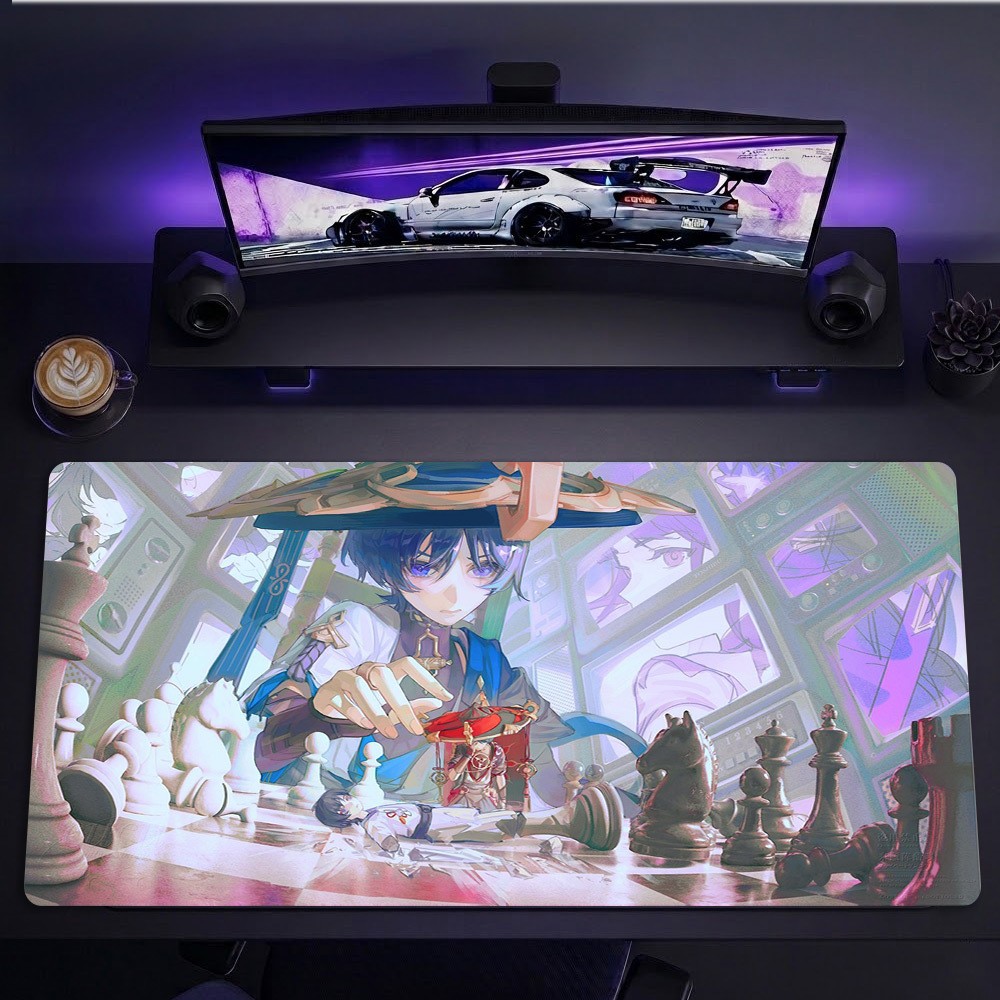 1pc a Large Mouse Pad Featuring a Mystical Chessmaster Theme, Made of High-Qua