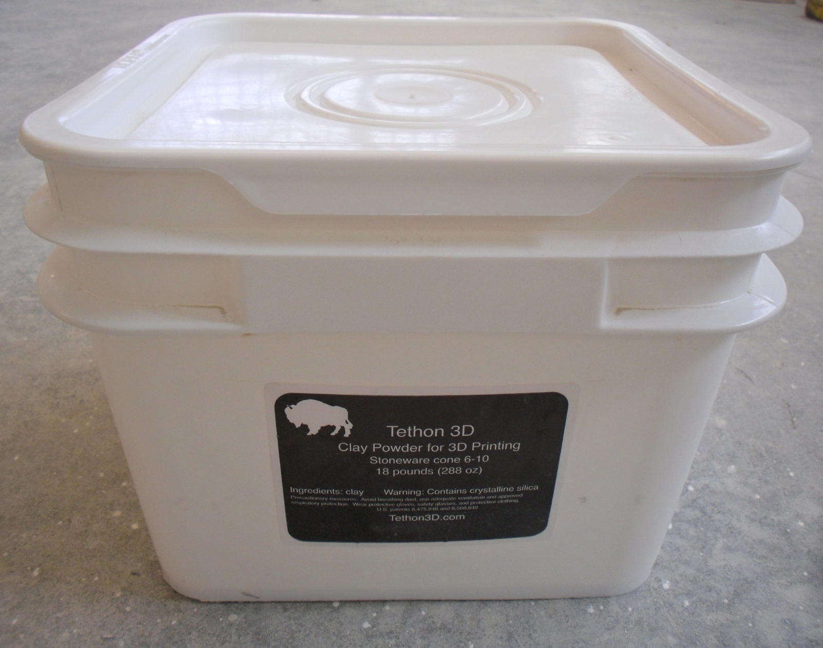 Tethonite Ceramic 3D Printer Powder and Binder Compatible with Z Corp Printers