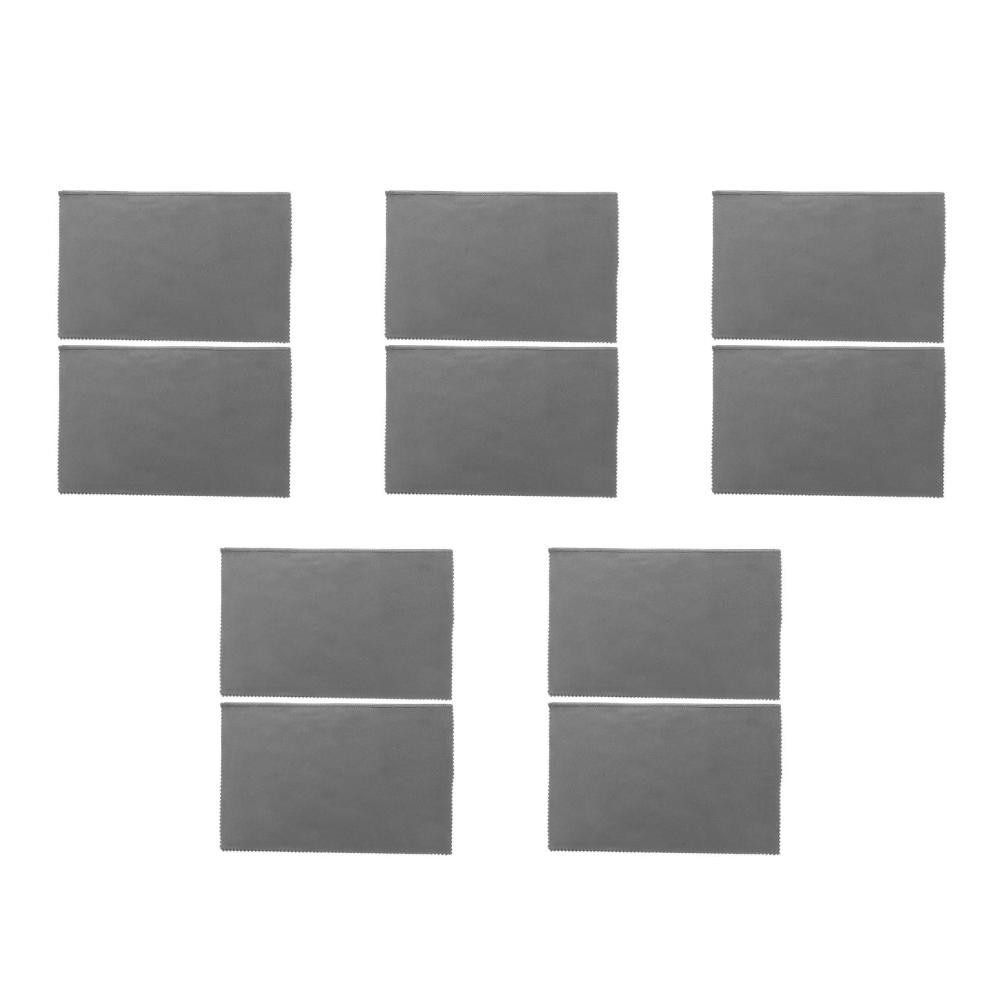 10Pcs Reusable Microfiber Screen Cleaning Cloth for Laptops Dark Grey