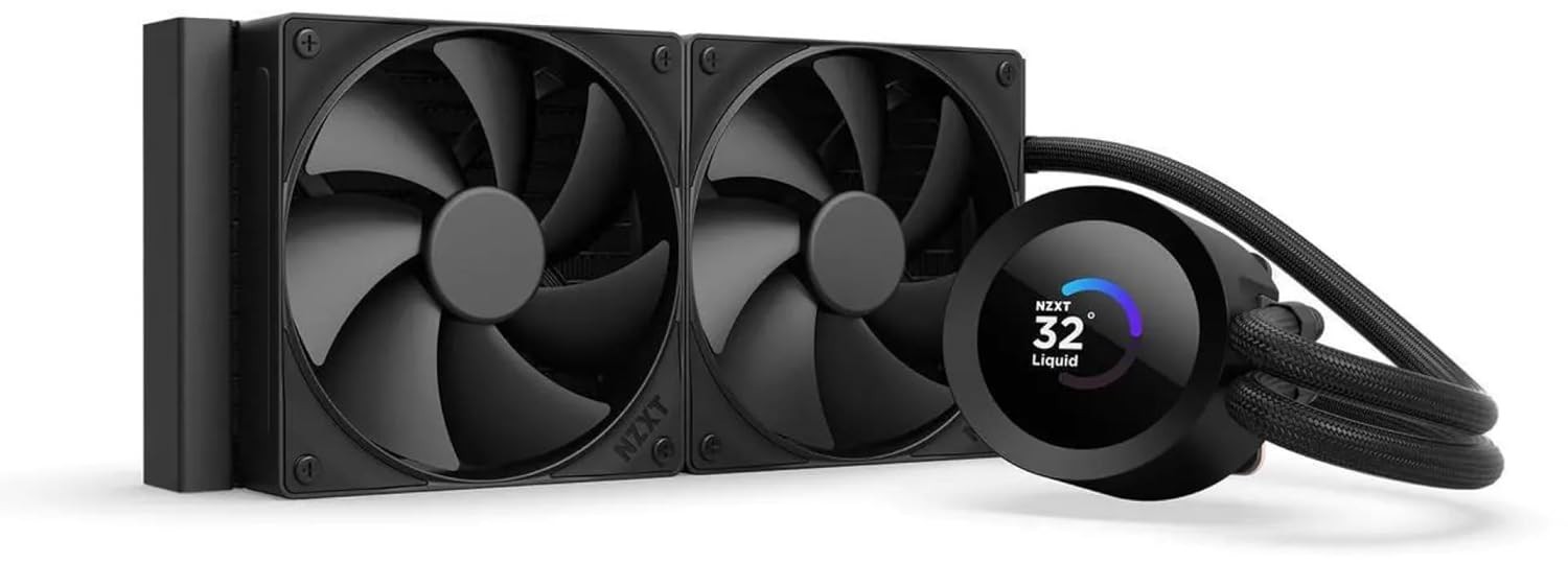 NZKT Kraken Plus 240 AIO CPU Liquid Cooler – 240mm Radiator – 2 x F120P Fans™