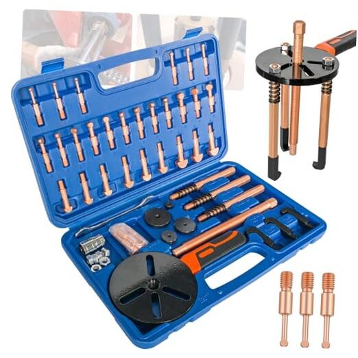55-in-1 Bearing Puller Kit, Inner Hole Three-Jaw Puller for Cars, Motorcycles, 