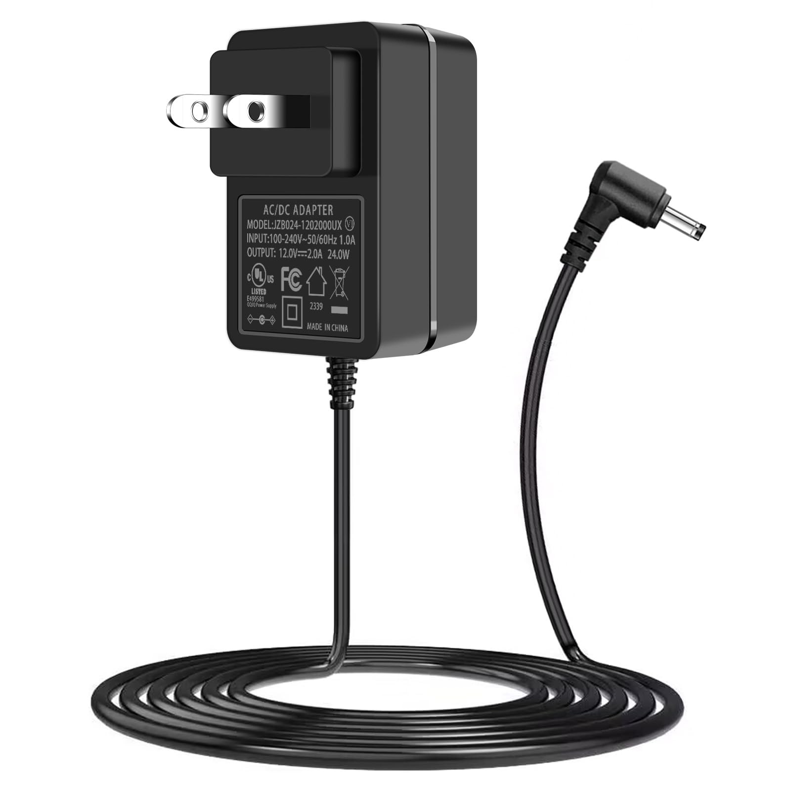 Replacement for Gateway Laptop Charger, 12V 2A Power Supply black 