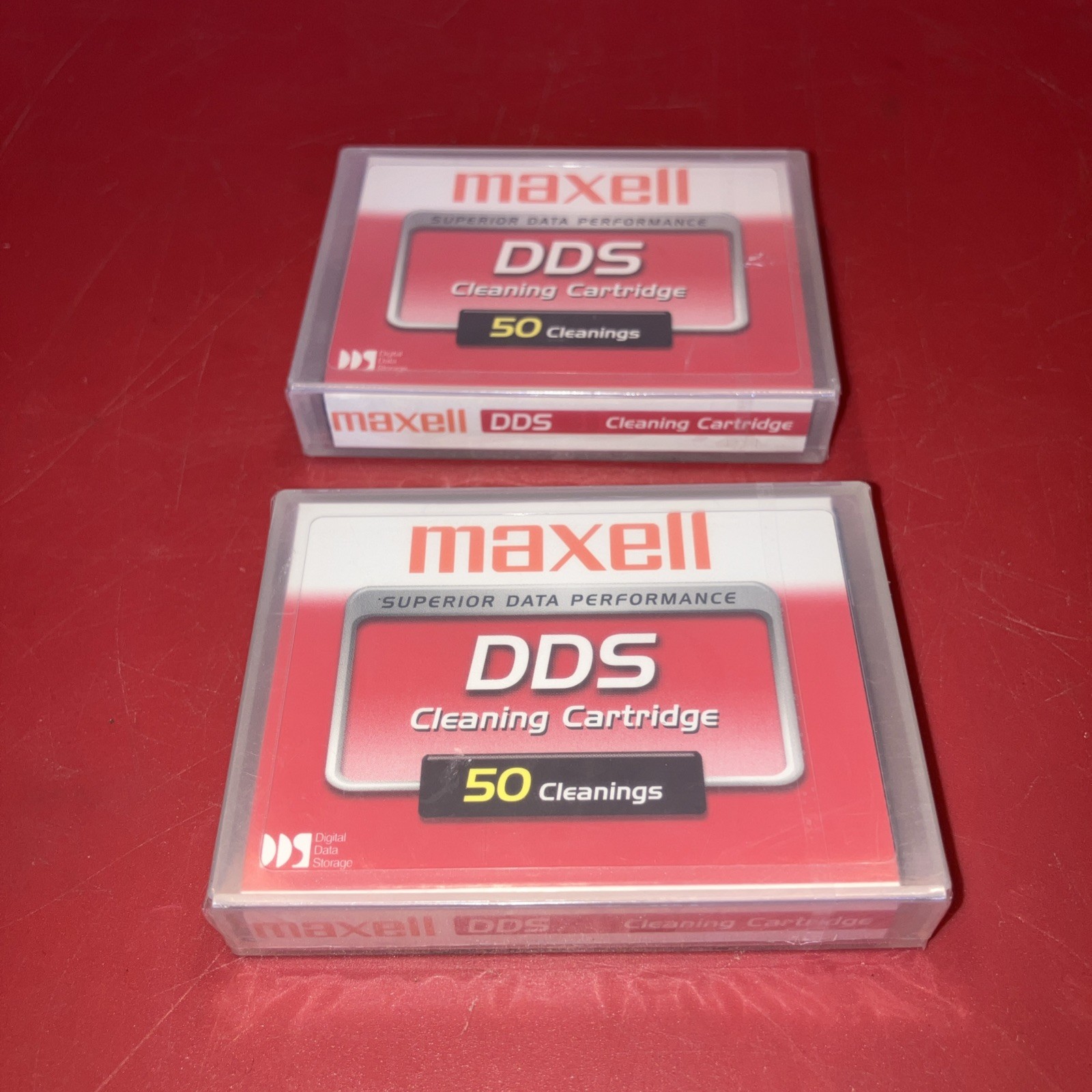 Lot of 2 Maxell DDS Cleaning Cartridge HS-4/CL 186990 DAT 72 DDS1-4 New Sealed