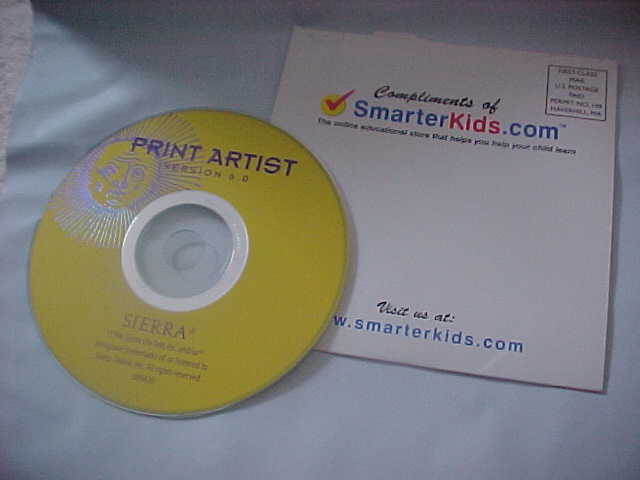 Print Artist Version 6.0 computer cd 1996 Sierra Educational Free USA Shipping