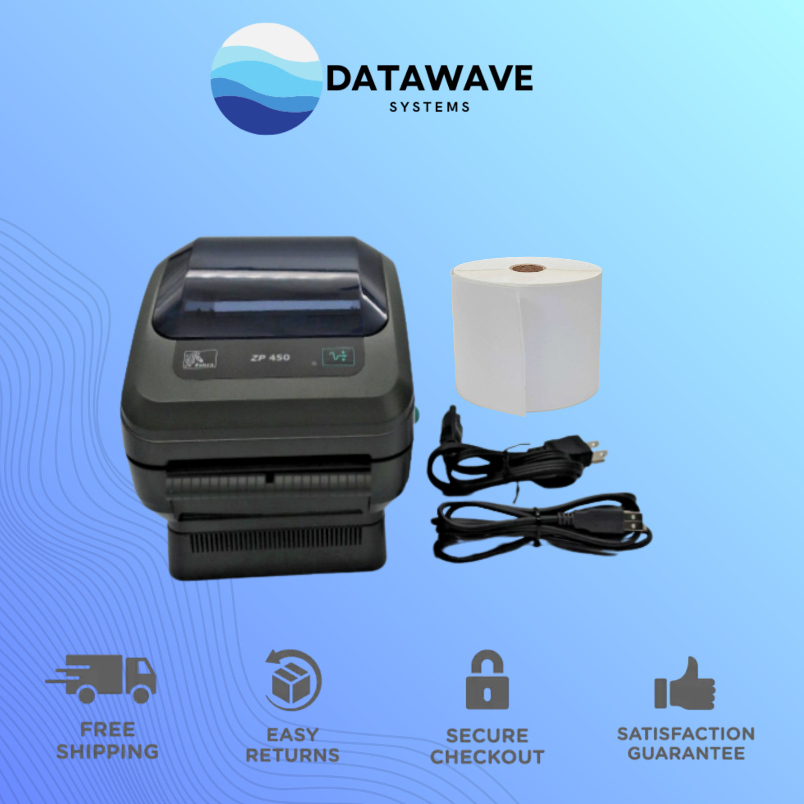 Zebra ZP450 Direct Thermal Shipping Label Printer USB Parallel 203 DPI 4x6