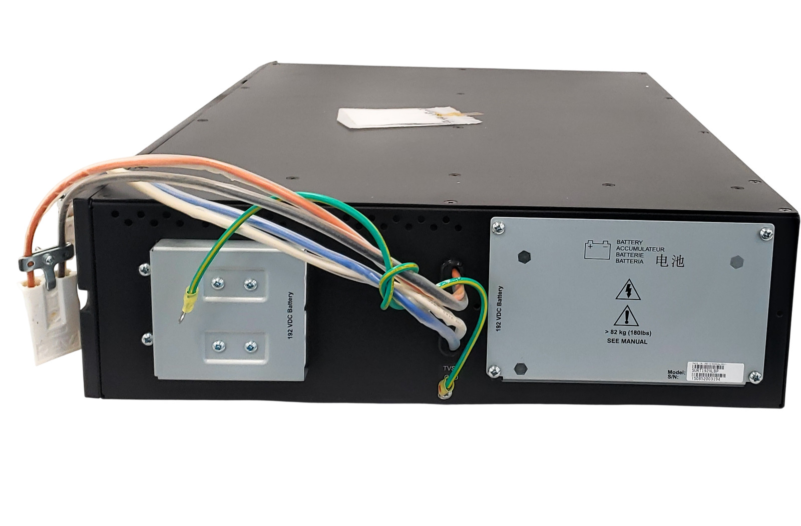 APC External Battery Pack SURT192XLBP 3U Rackmount 192VDC, No Batteries