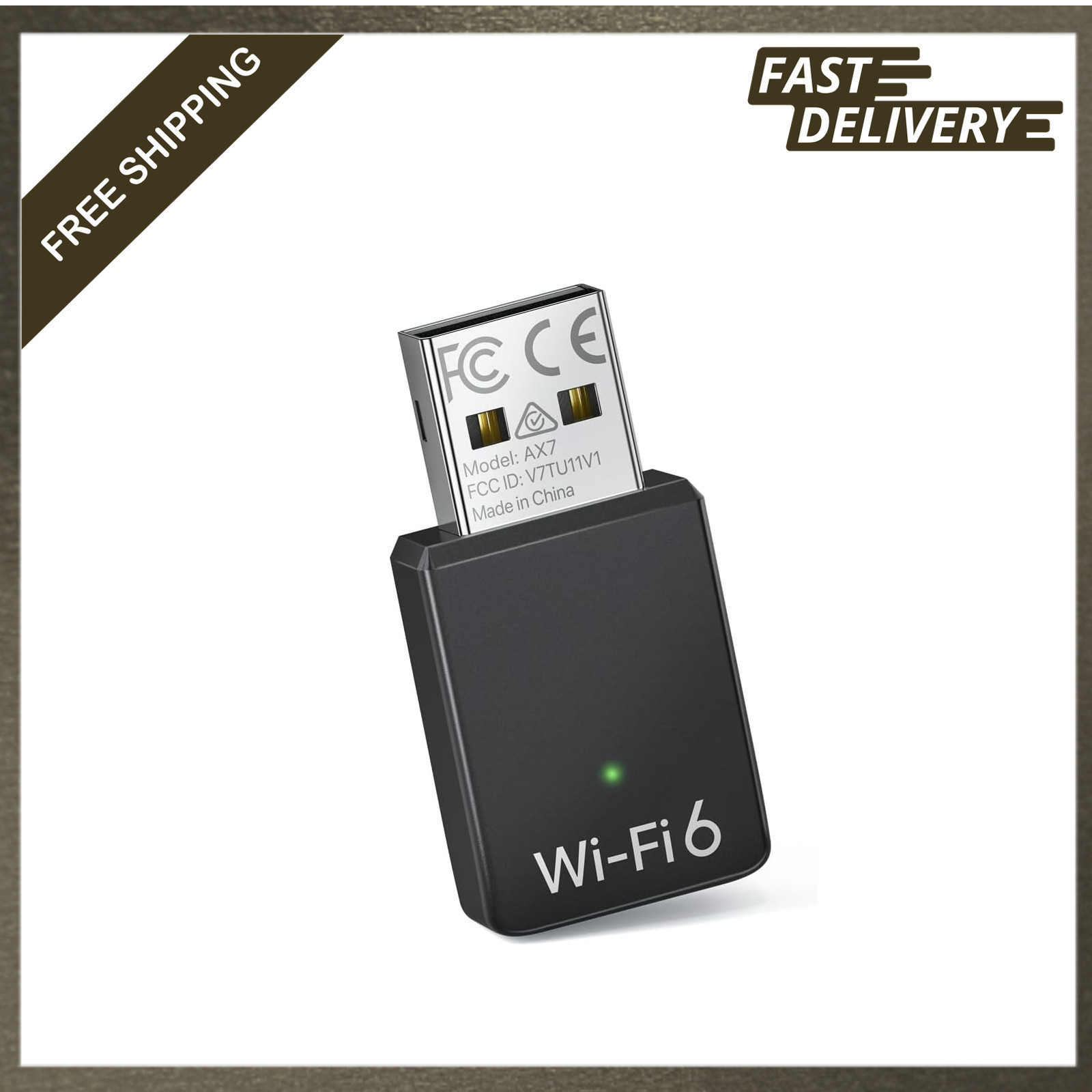 USB WiFi 6 Adapter Dual Band Compatible with Linux Mini AX900 1024 QAM MU MIMO