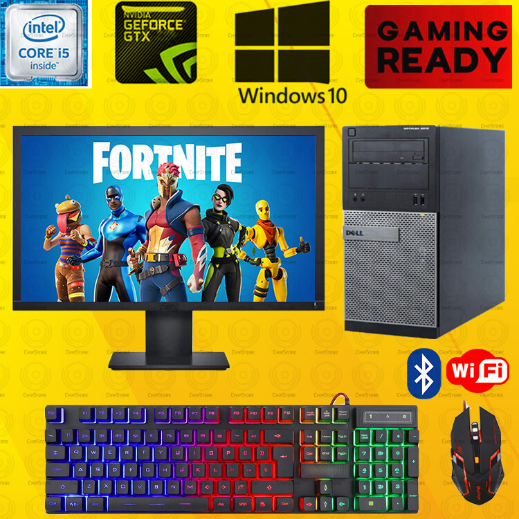 Fortnite Dell i5 Gaming Desktop PC Computer SSD Nvidia GT1030 Win10 16GB bundle