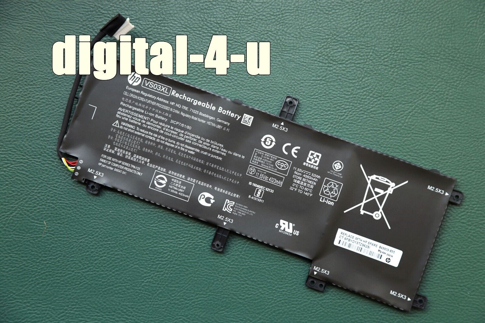 New Genuine VS03XL Battery for HP ENVY 15-AS000 15-AS001 849313-850 849047-541