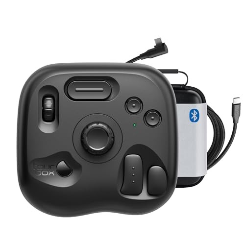 TourBox Lite Wireless Controller with Cable & Pouch for Creative Apps Mac/Win