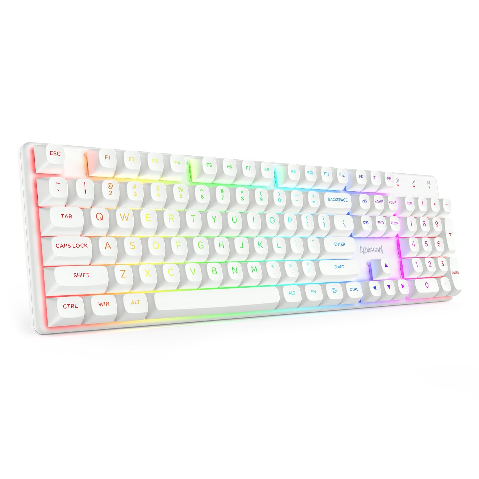 Redragon Flare Pro K710W-RGB Wireless Mechanical Gaming Keyboard White Blue