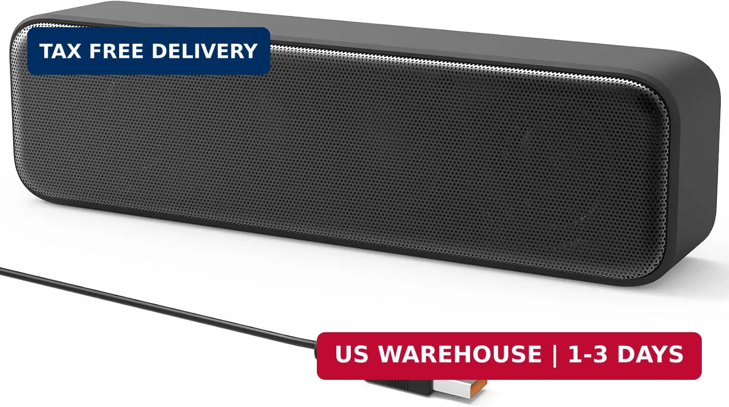 [Upgraded] Computer Speakers for Desktop PC, USB Plug-n-Play, External Speakers