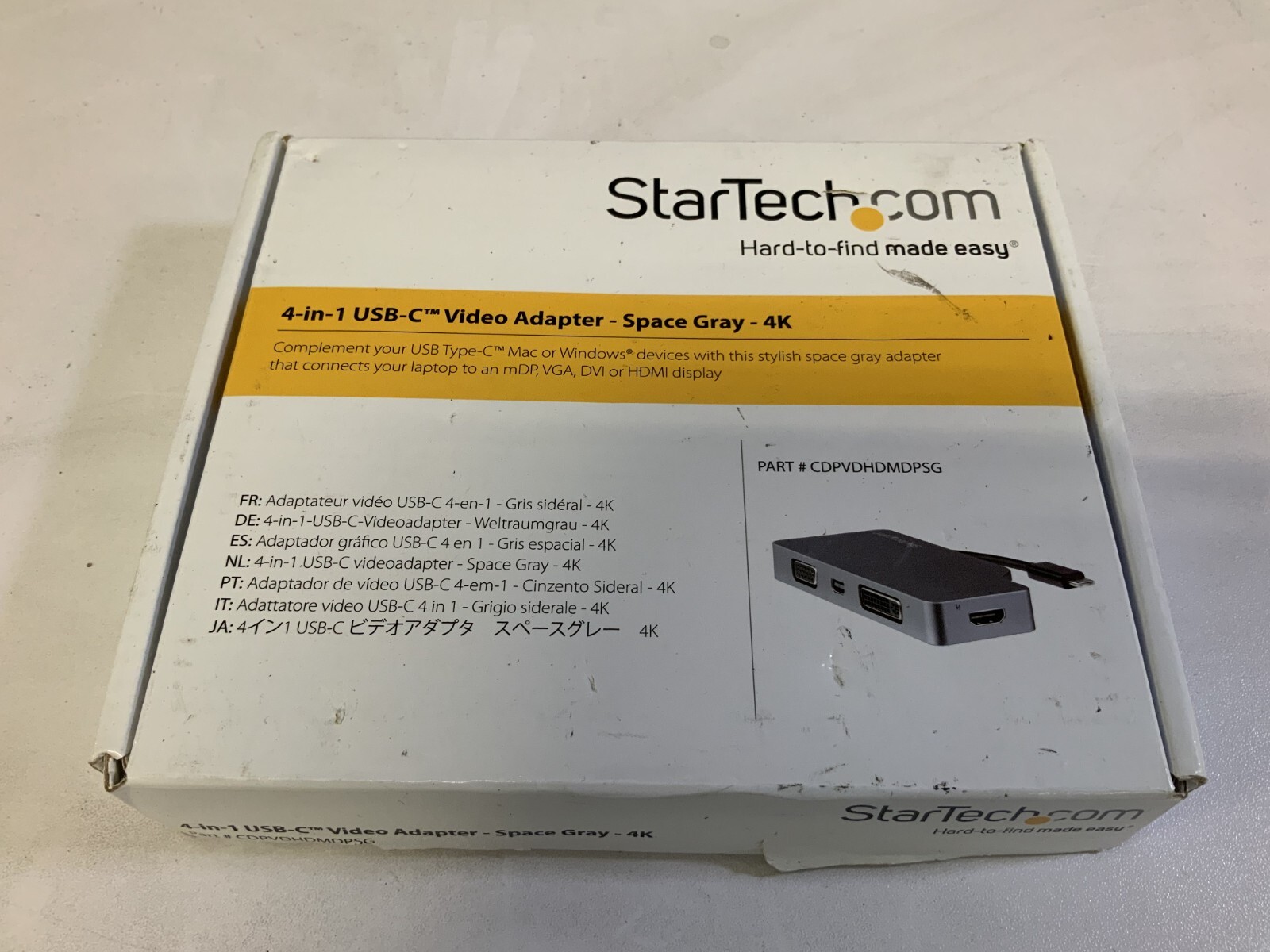 StarTech (CDPVDHDMDPSG) 4-in-1 USB-C Video Adapter- Space Gray - 4K "R4B"