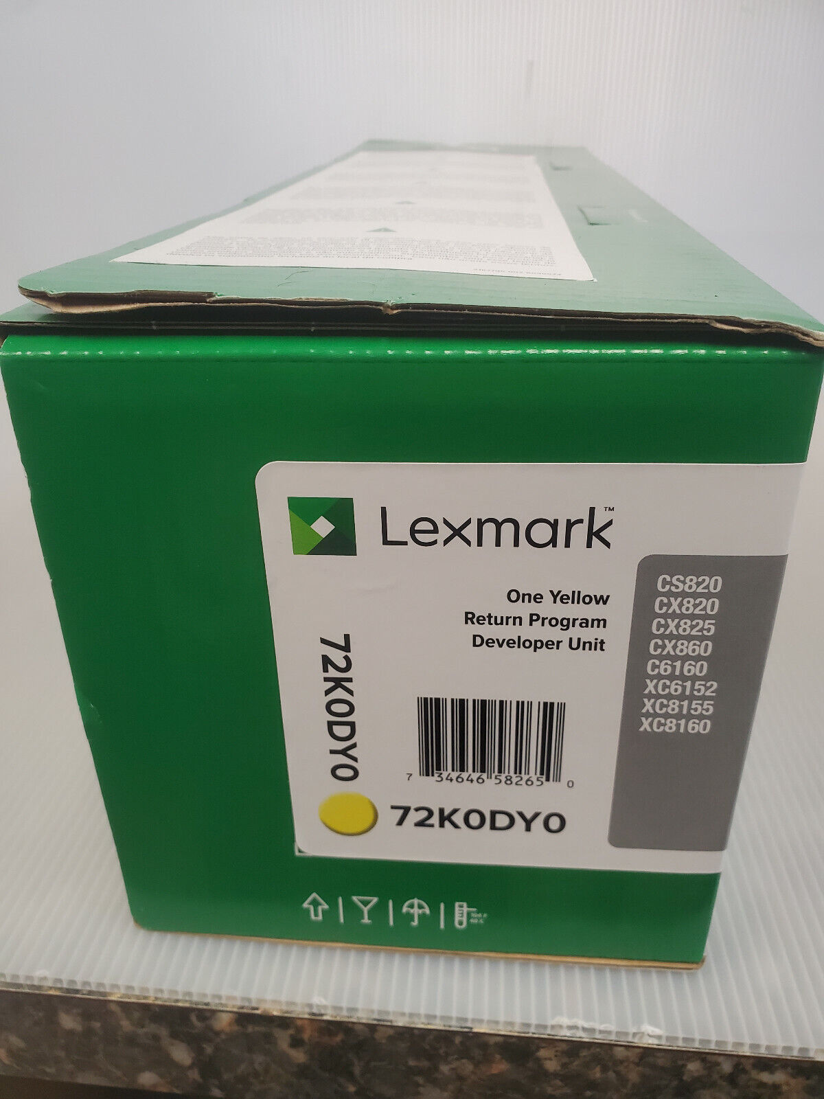 LEXMARK 72K0DY0 YELLOW DEVELOPER C6160 CS820 CX820 CX825 