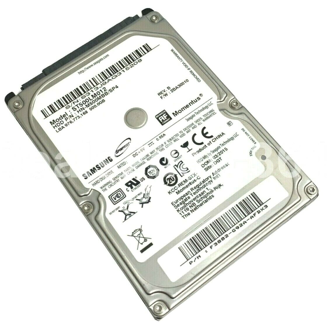 SAMSUNG ST500LM012 500GB 5.4K 6G 8MB 2.5in SATA Drive for Laptops PS4 XBOX One S