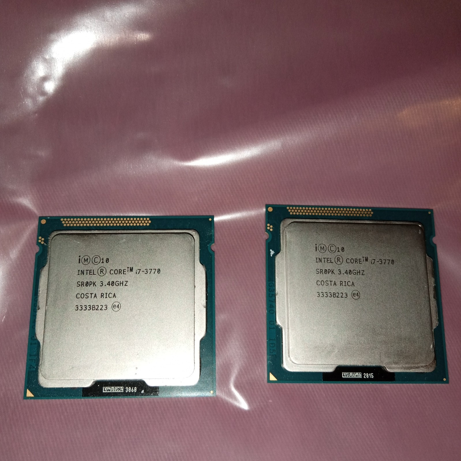 (Lot of 2) Intel Core i7-3770 3.40GHz CPU Processor SR0PK LGA1155- CPU599A