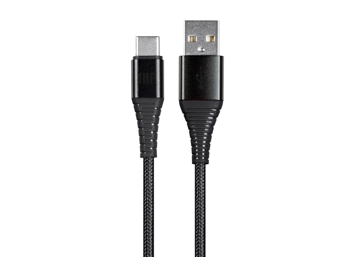 Monoprice USB 2.0 Type C to Type A Charge & Sync Braided Cable - 3ft - Black