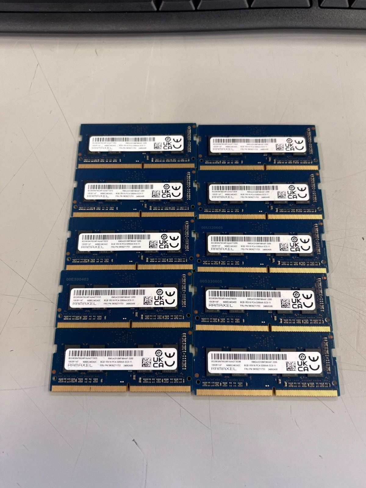 LOT OF 10-Ramaxel 8GB DDR4 3200MHz SODIMM Ram Memory RMSA3220MJ78HAF-3200