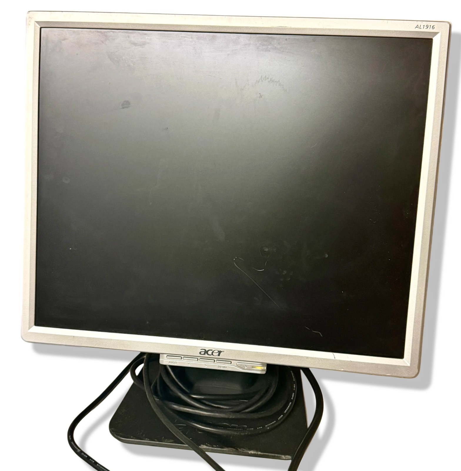 Acer AL1916 19” LCD Silver Monitor Widescreen 16:10 Tested w/ Stand