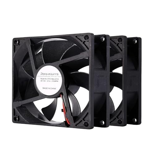 2 Pack 90mm 92mm 12V DC Computer PC Fan 2 Wire 3pin 90x25mm, 90x90x25mm 