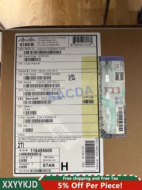 1PC New Spot Goods C9200L-24P-4G-E Catalyst 9200L 24 Port Switch Duty-free