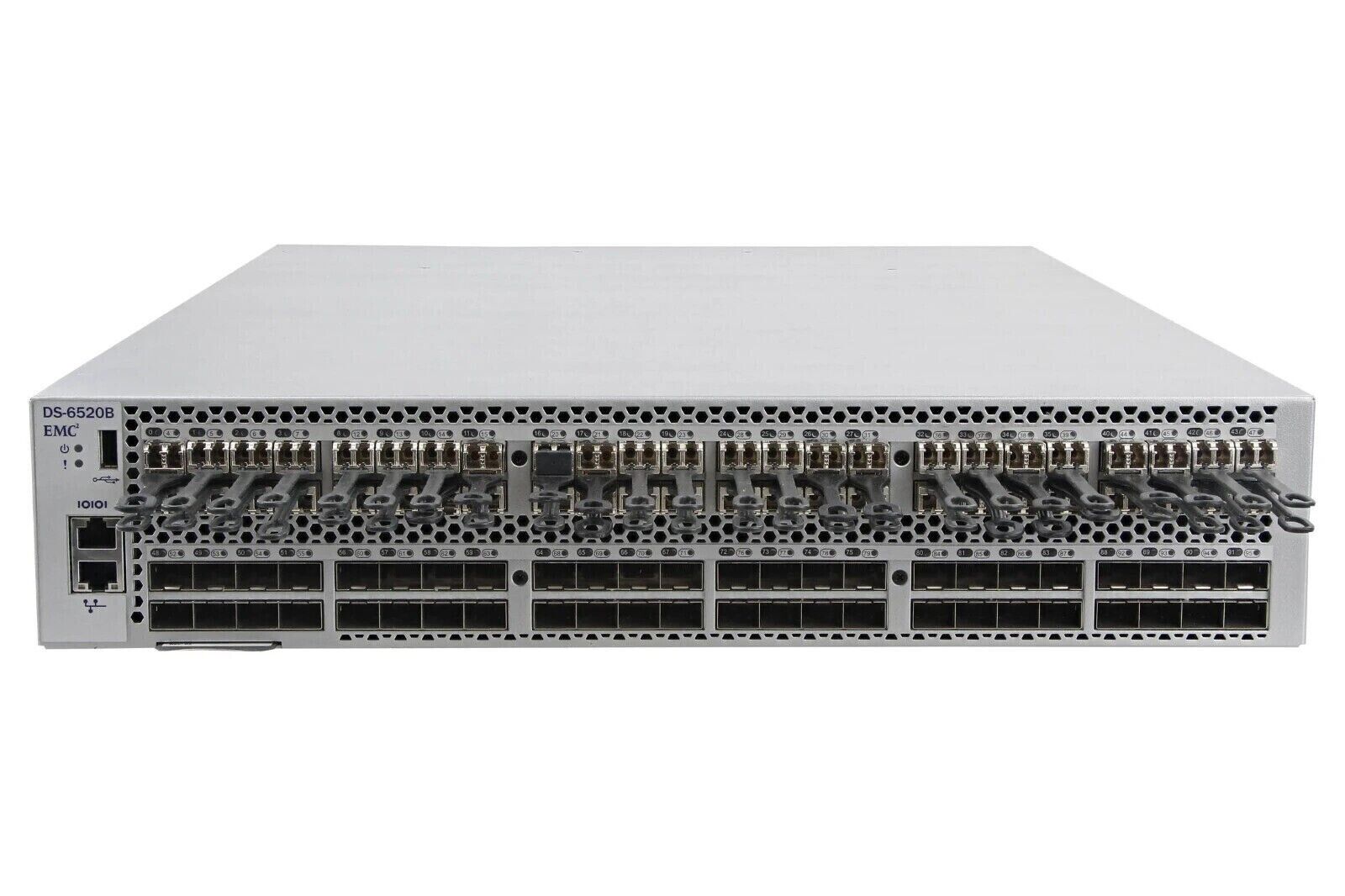 NEW Brocade EMC DS-6520B 16Gb 96-Port (48x Active) FC SAN Switch + 48x 16Gb SFP
