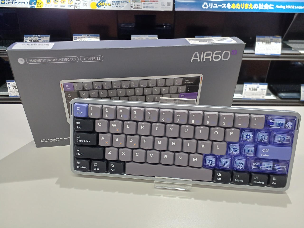 NUPHY AIR60 HE Mechanical Keyboard Compact 60% Used