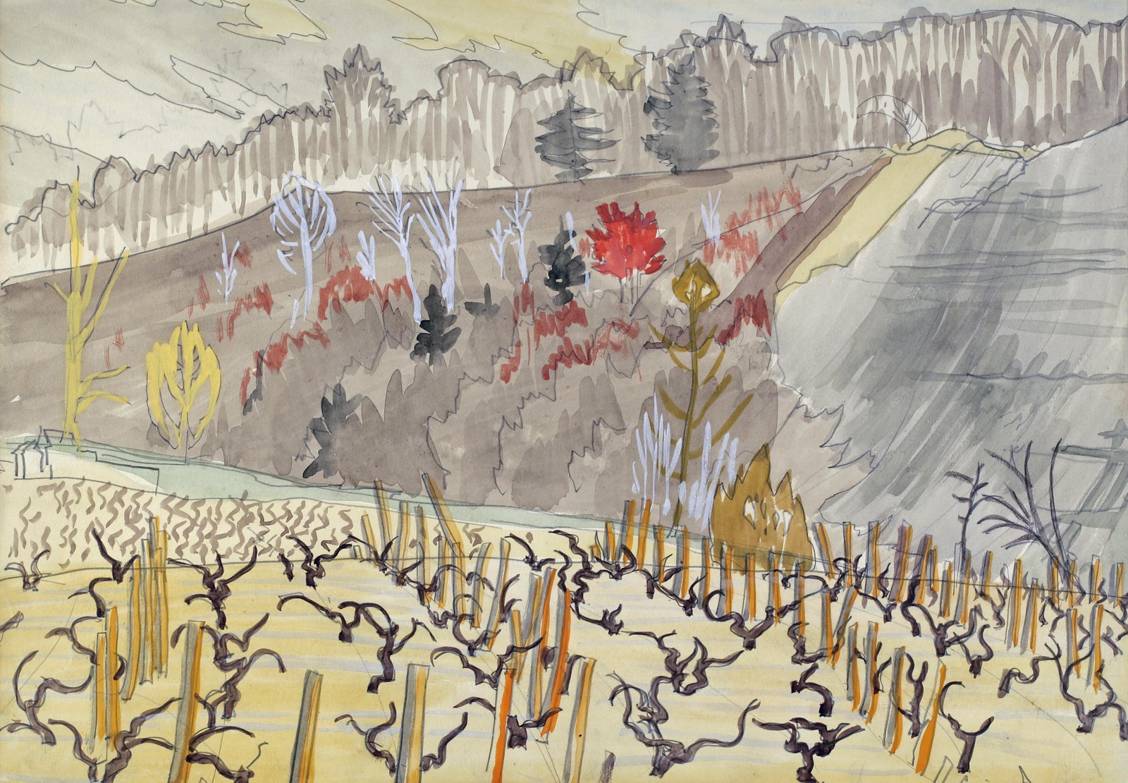 Landscape  nature fall charles ephraim burchfield Custom Gaming Mat Desk