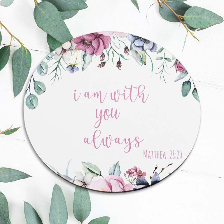 Bible Verse Matthew 28 20 Saying Mouse Pad Mat Office Desk Table Accessory Gift