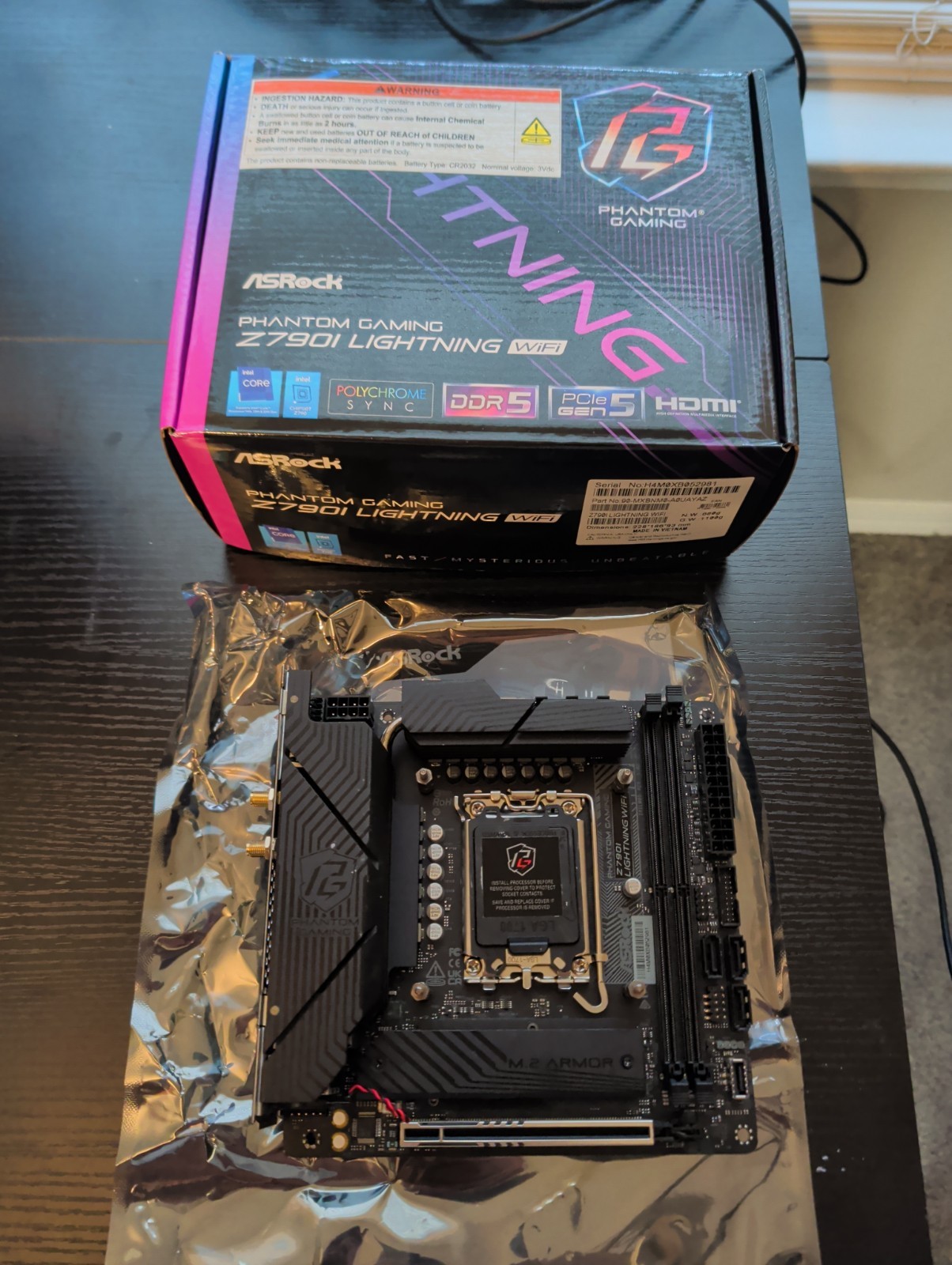 ASRock Phantom Gaming Z790I Lightning WiFi Mini-ITX LGA 1700 DDR5 Gaming
