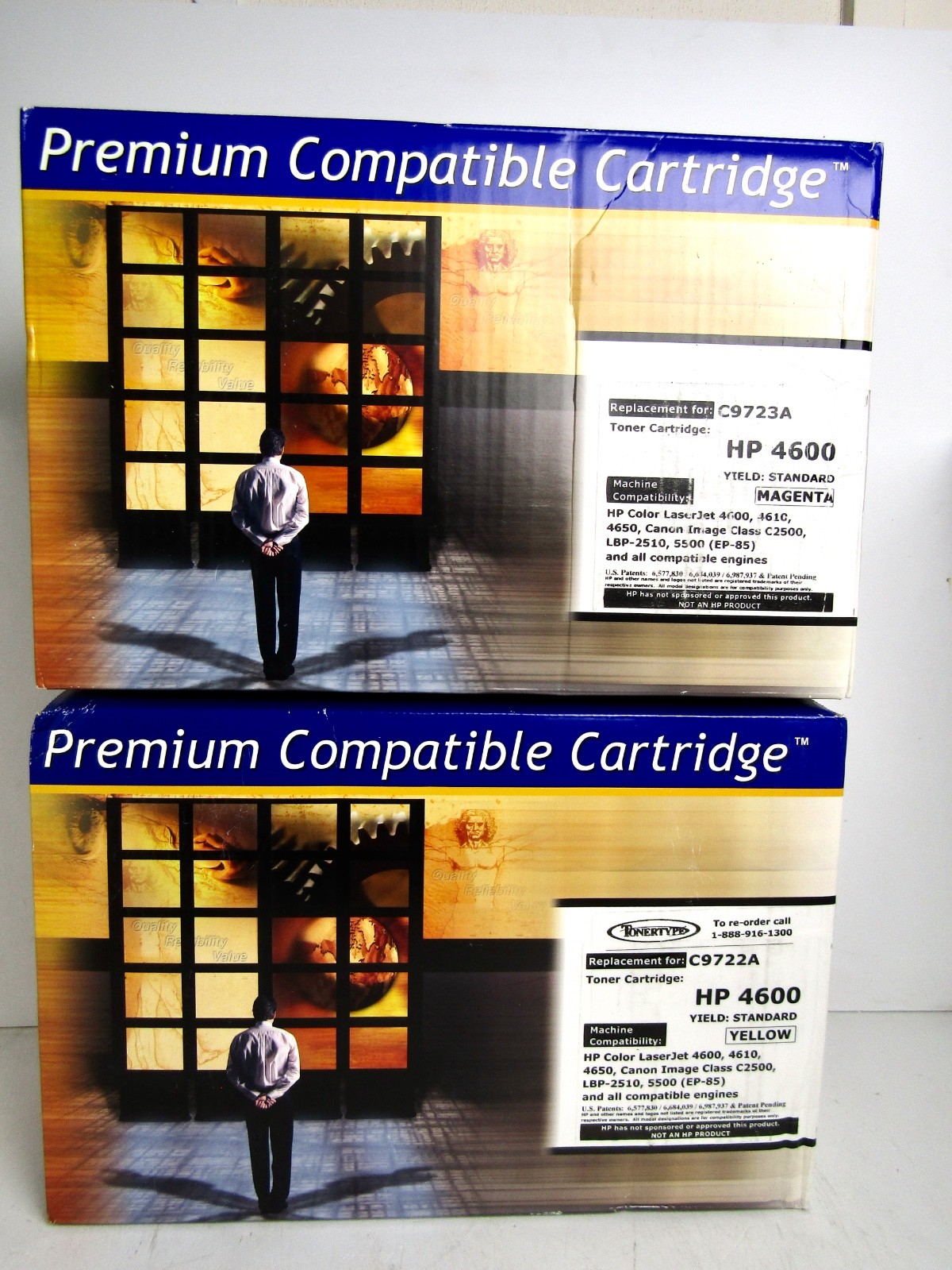 2X Compatible Toner Cartridge For Hp 641A (C9722A + C9723A) for LaserJet 4600