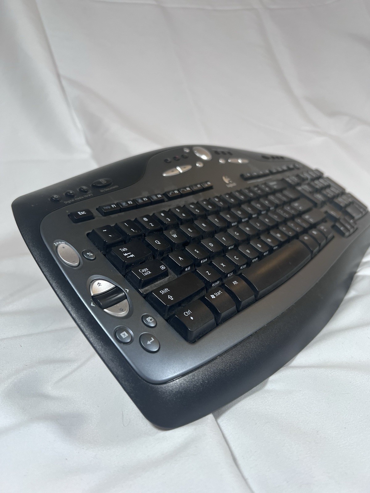 Logitech Y-RR54 Keyboard Black Grey Wired Standard Multimedia Keys No Receiver