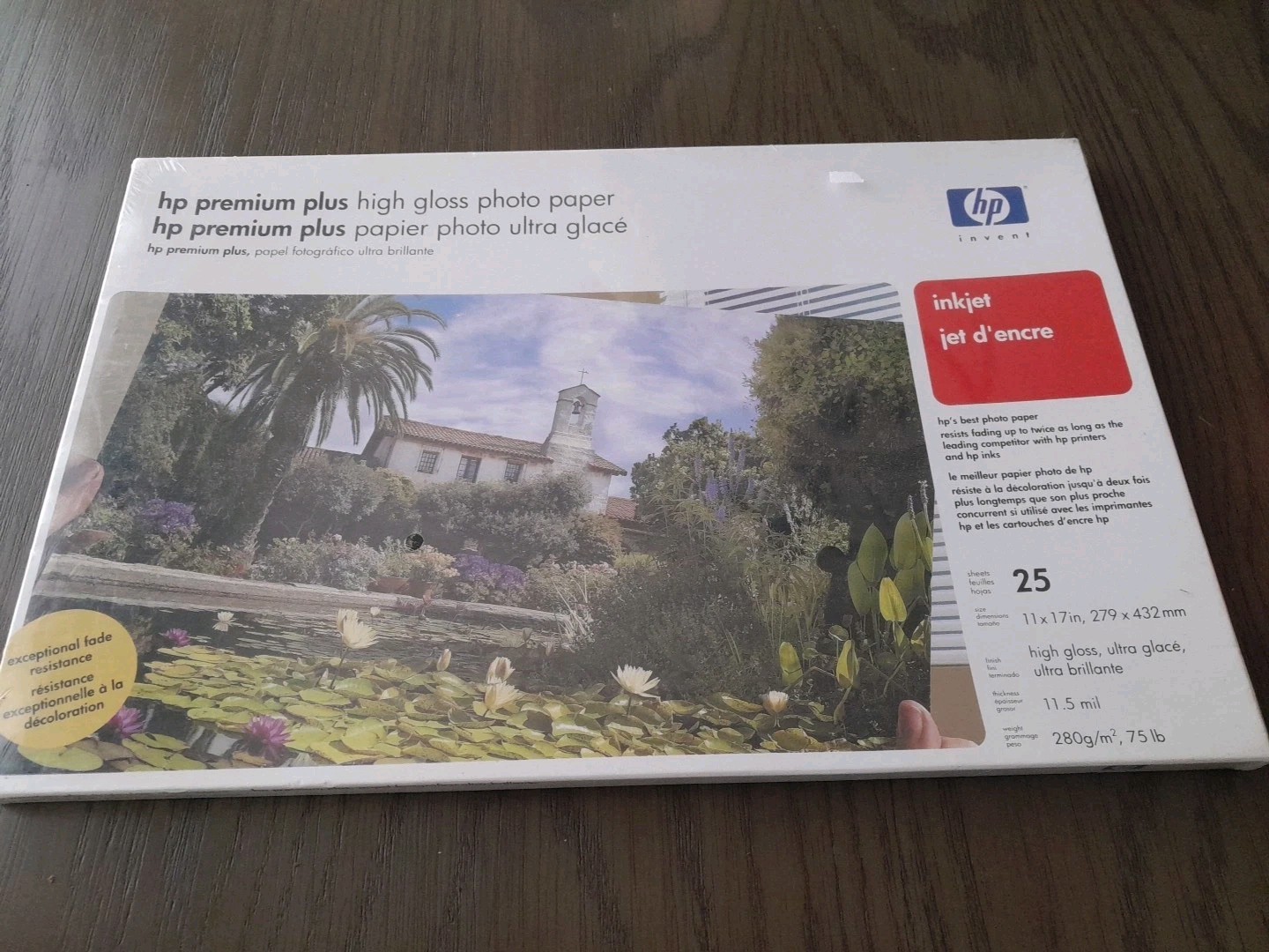 New Sealed HP Premium Plus Photo Paper 25 Sheets 11x17 High Gloss Inkjet Q5495A 