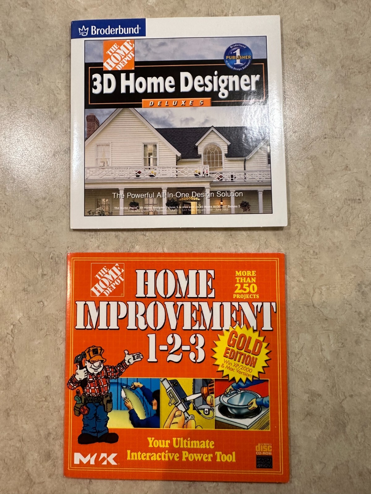 The Home Depot: 3D Home Designer 5 Deluxe and Home Improvement 123 CD-ROM